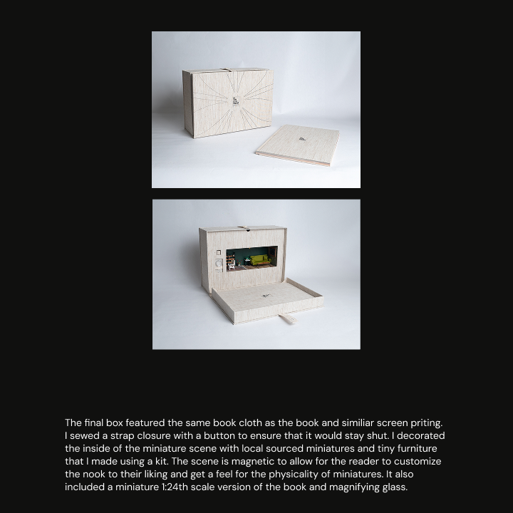 Book with big T and Museum picture